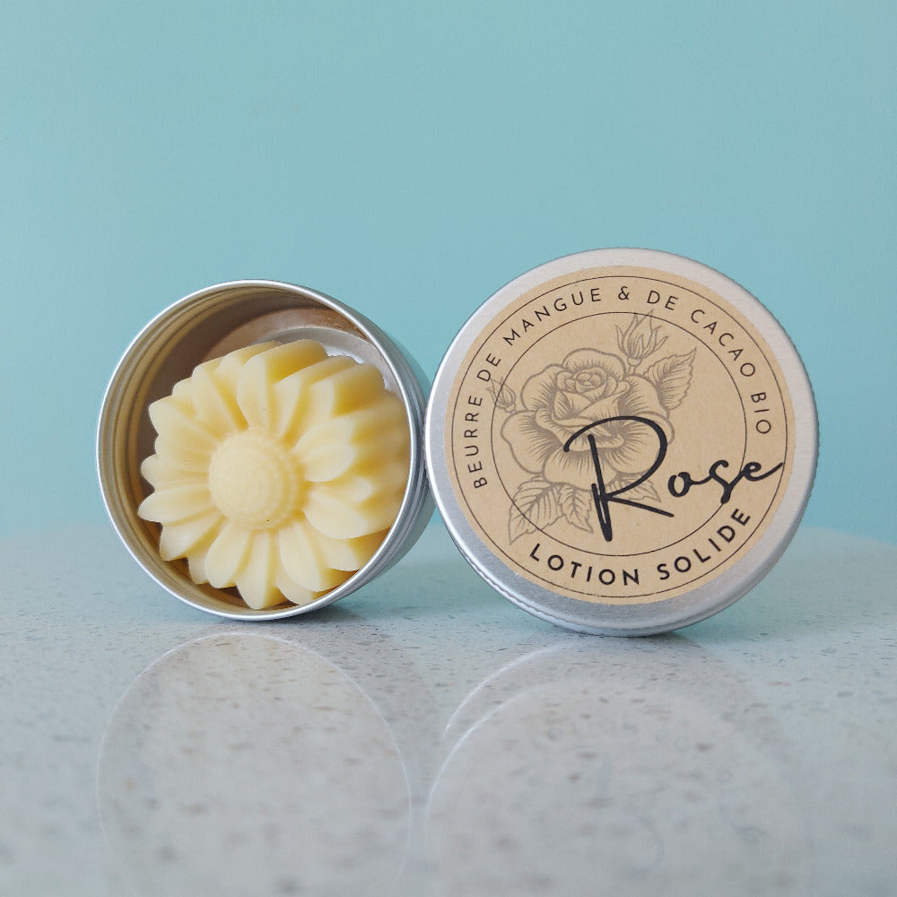 Lotion Solide Rose Éclatante – Hydratation et Élégance Florale