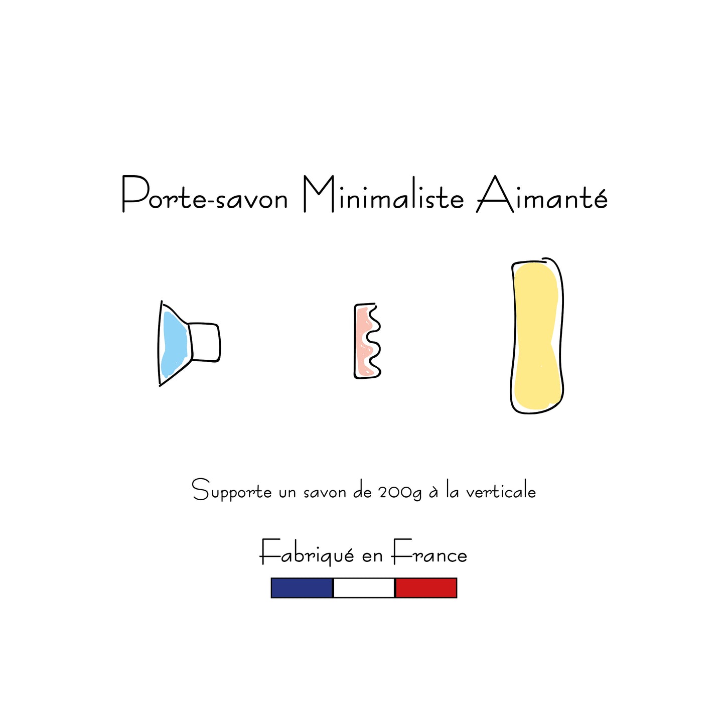 Comment fonctionne le porte savon aimanté magnetique avec ventouse? Il supporte un savon solide de 200g à la verticale - finit les savons mou, Fabrique en France, ILELI savons