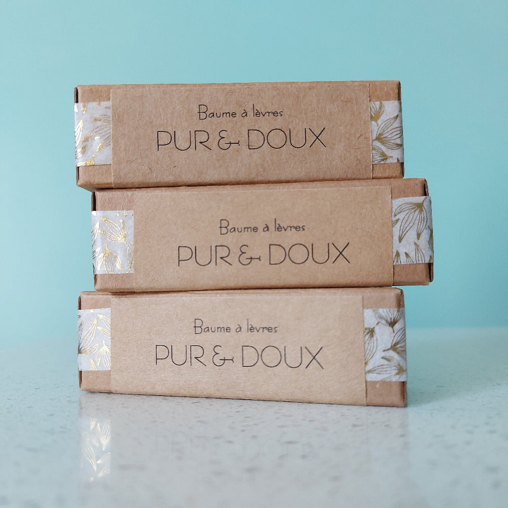 Baume à lèvres bio sans parfum, emabllage sans plastique