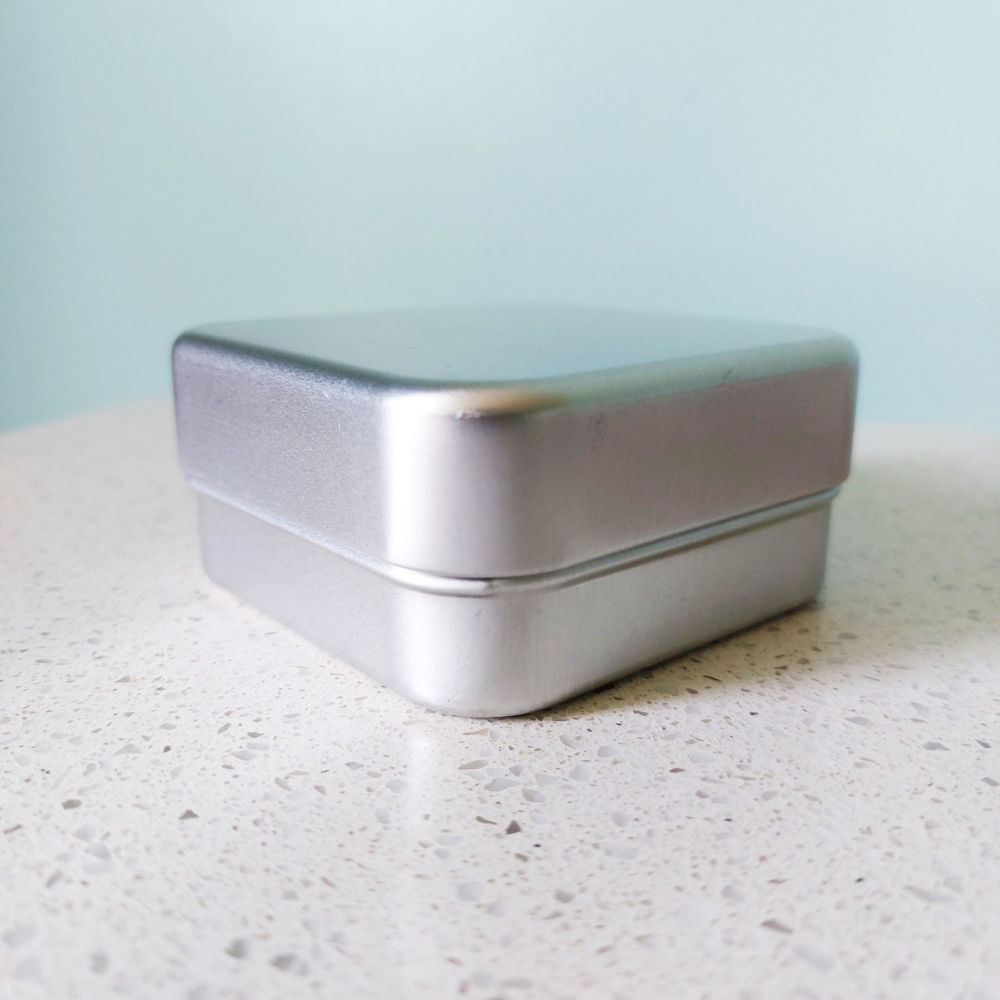 Boîte à savon en métal, aluminium, argenté, idéal voyage, ILELI