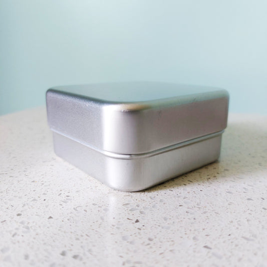 Boîte à savon en métal, aluminium, argenté, idéal voyage, ILELI