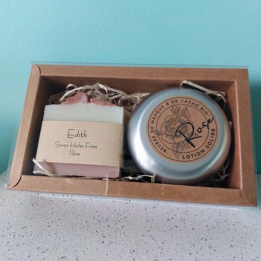 Coffret Savon et Crème solide Rose