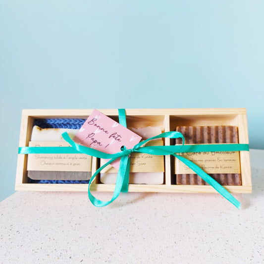 Coffret Cadeau savons artisanals "Bonne fête Papa!"