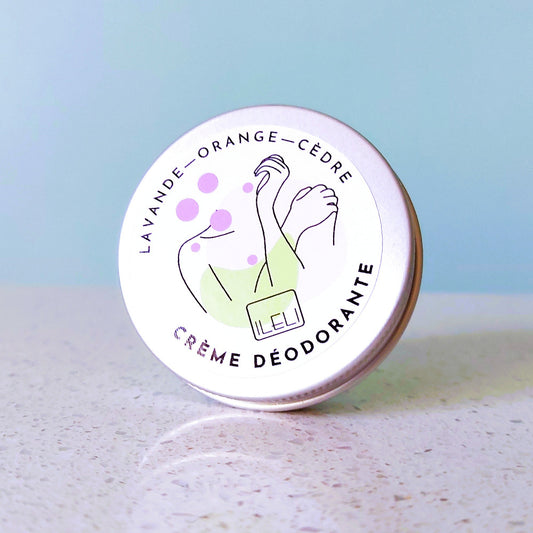 Boîte en aluminium avec déodorant solide vegan Lavande Orange Cèdre