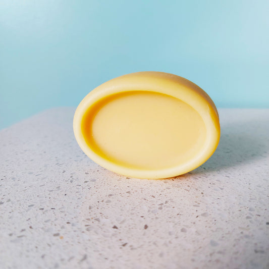 Savon oval jaune, au lait de chèvre, ILELI savons