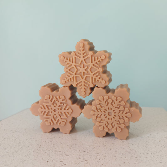 Savon Magie de Noël - Epices d'hiver & cannelle en forme de flocon de Neige