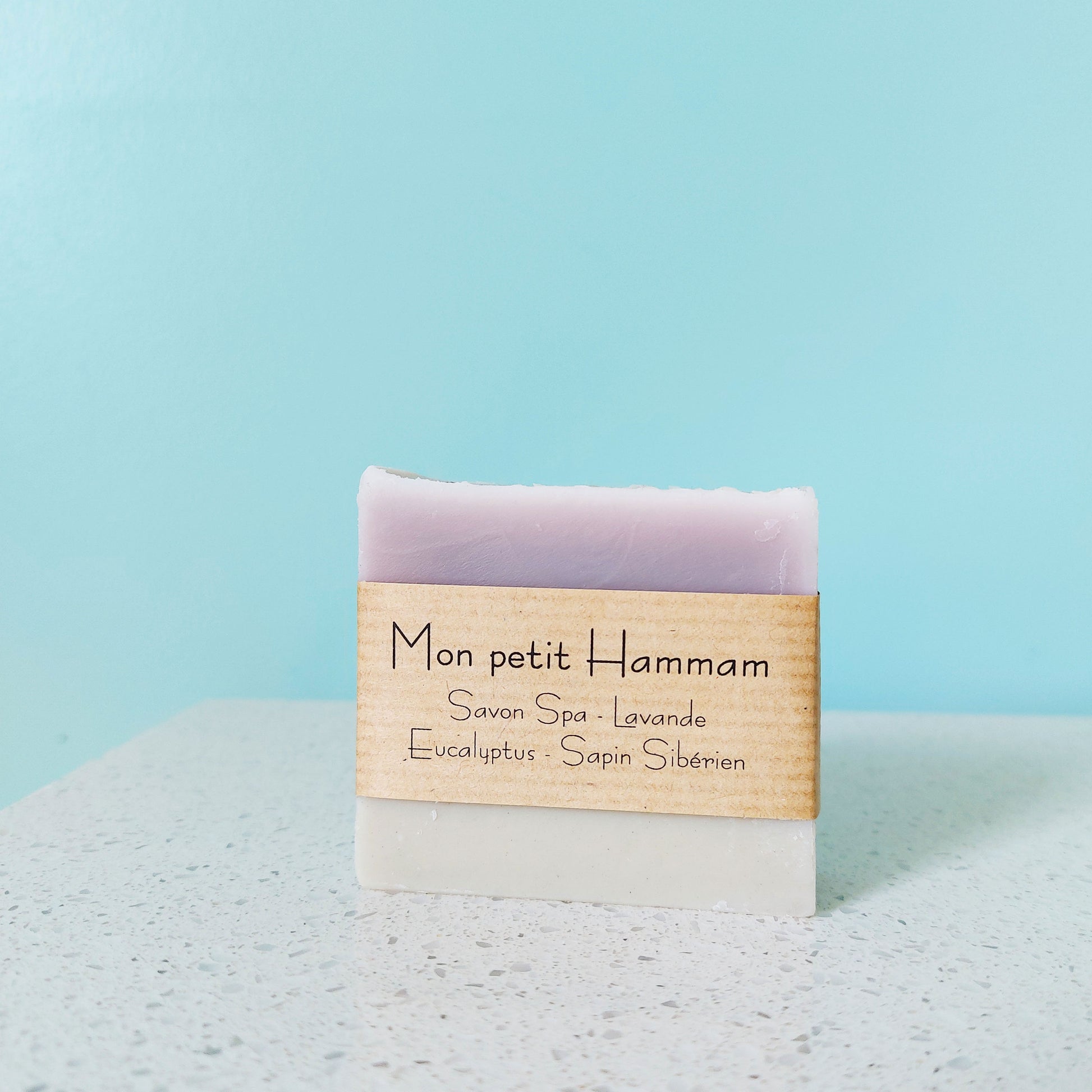 Savon bicolor argile vert et orcanette, lavande, ILELI