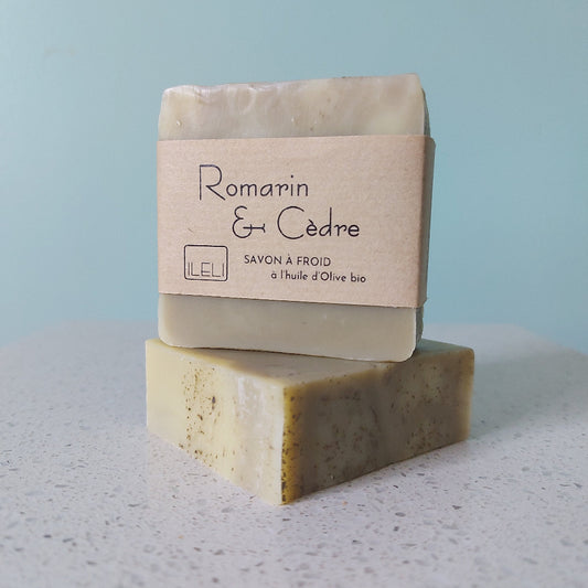 Savons artisanaux au romarin et u cèdre