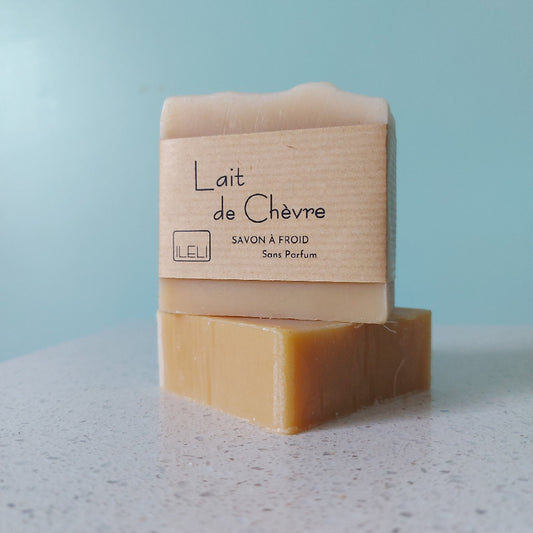 Savon au lait de chèvre, eau délicat, atopique, sèche